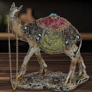 Ornate Camel Sculpture with Jewel Accents New In Box